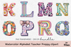 Alphabet Teacher Preppy Clipart Bundle