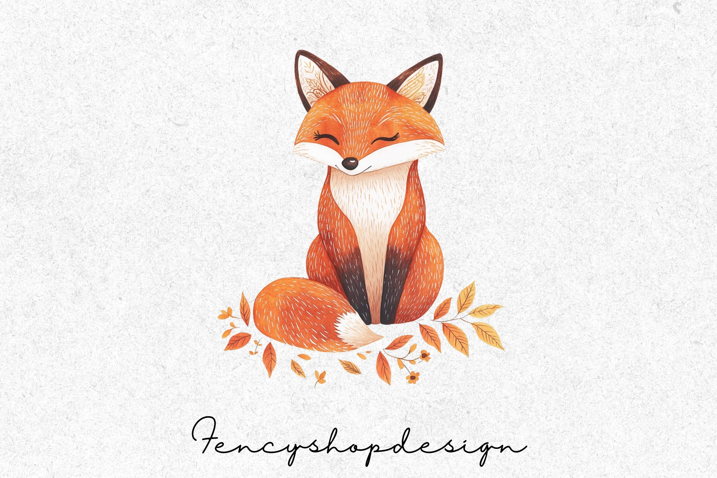 Cute Fox Clipart Bundle