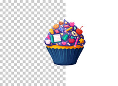 School Elements Cupcake Clipart Bundle - CraftNest - Digital Crafting and Art