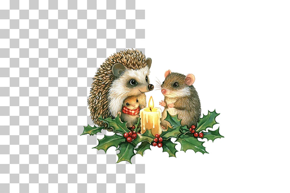 Mice and Hedgehog Clipart Bundle - CraftNest - Digital Crafting and Art