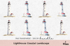 Lighthouse Coastal Landscape Clipart Bundle