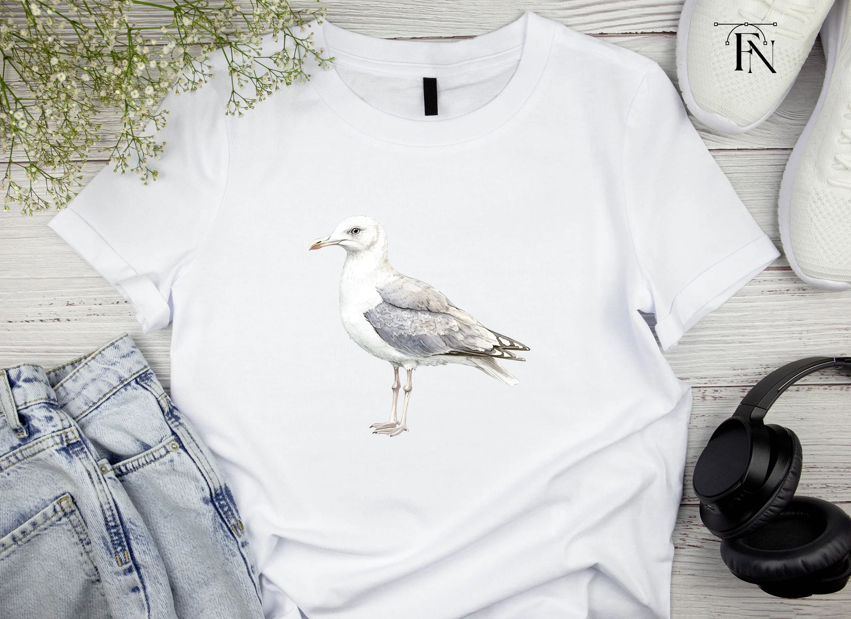 Seagull Side View Clipart Bundle