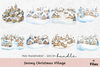 Snowy Christmas Village Clipart Bundle