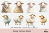 Funny Cartoon Sheep Clipart Bundle