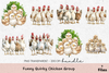 Funny Quirky Chicken Group Clipart Bundle
