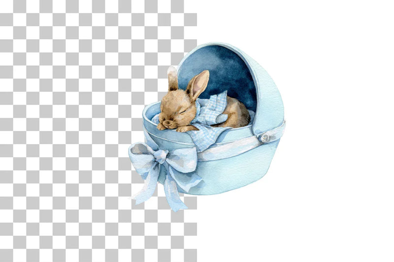 Bule Bunny Coloring Page Clipart Bundle - CraftNest - Digital Crafting and Art
