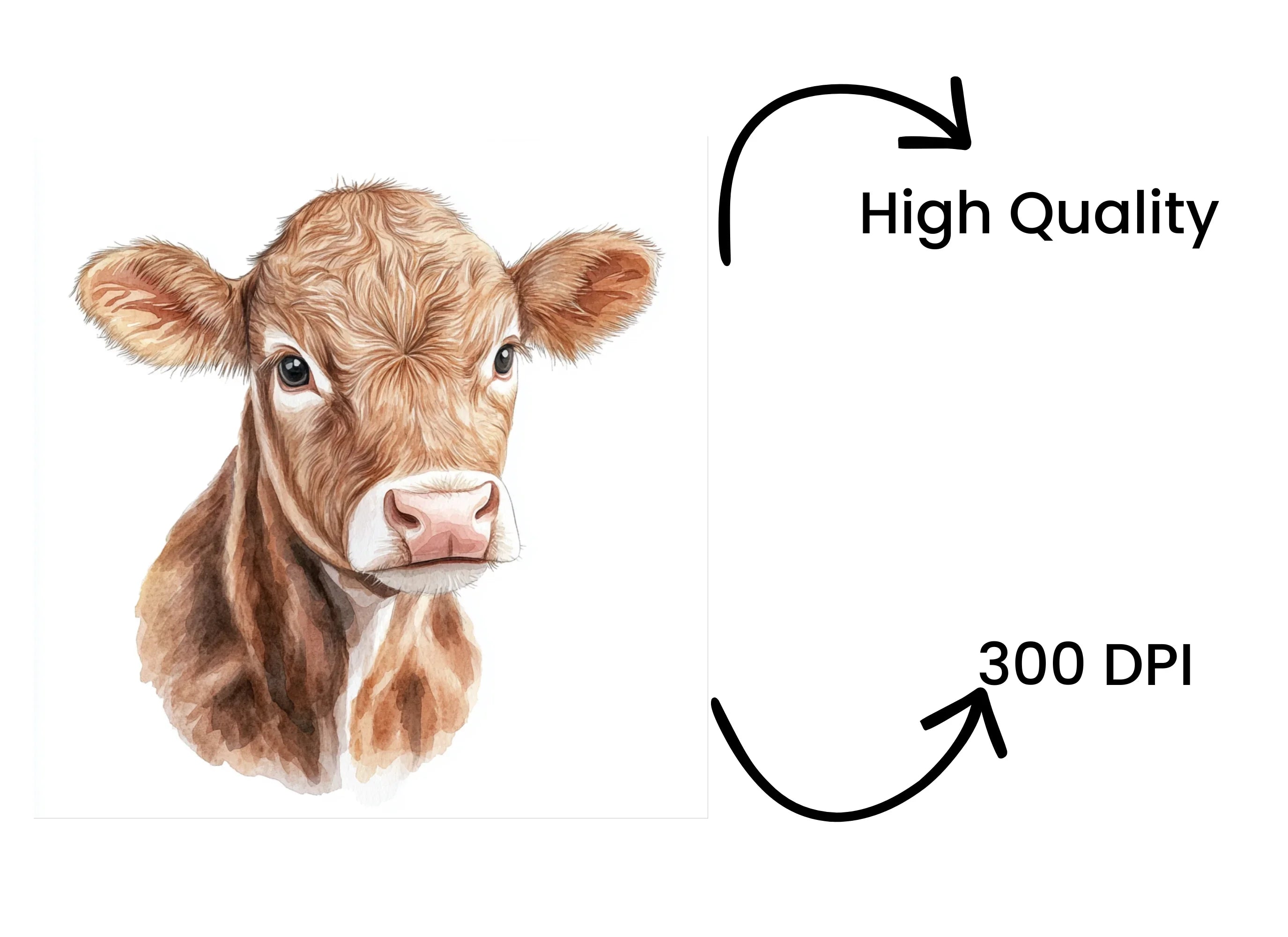 Cute Calf Clipart Bundle