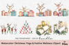 Christmas Yoga & Festive Wellness Clipart Bundle