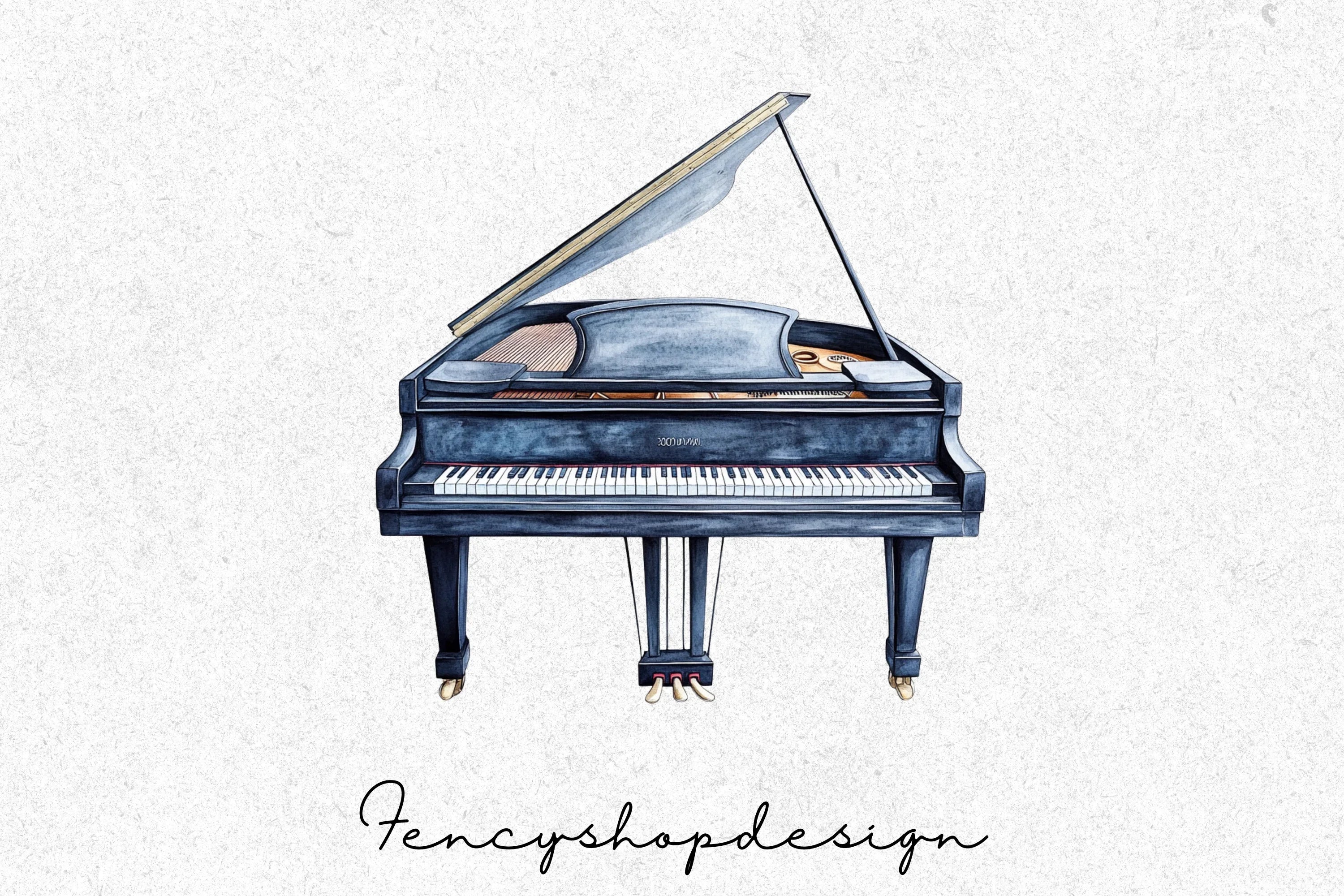 Elegant Piano Clipart Bundle