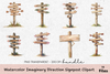 Imaginary Direction Signpost Clipart Bundle