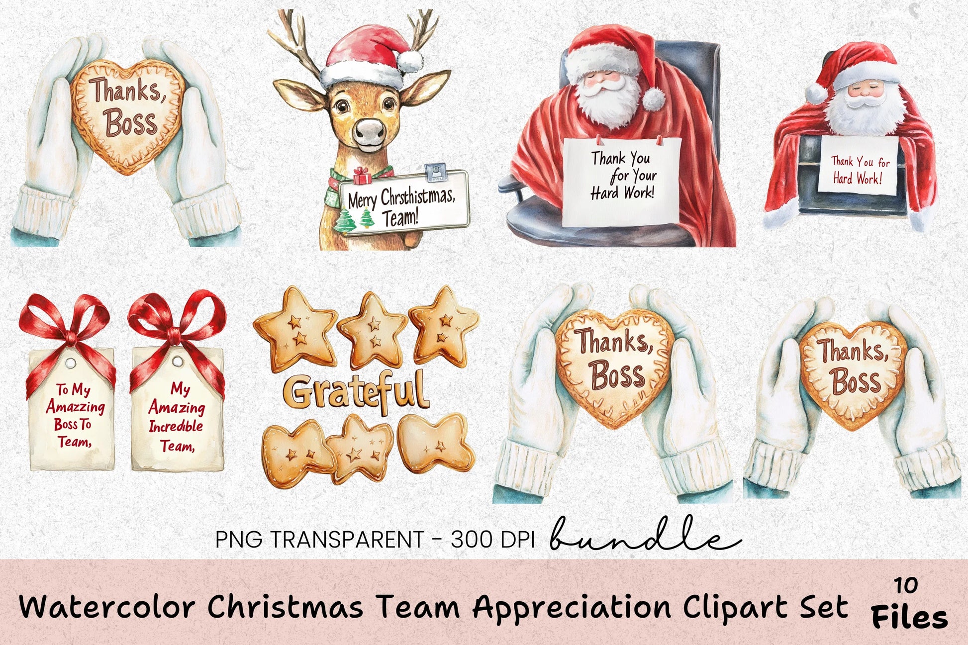 Christmas Team Appreciation Clipart Bundle - CraftNest - Digital Crafting and Art