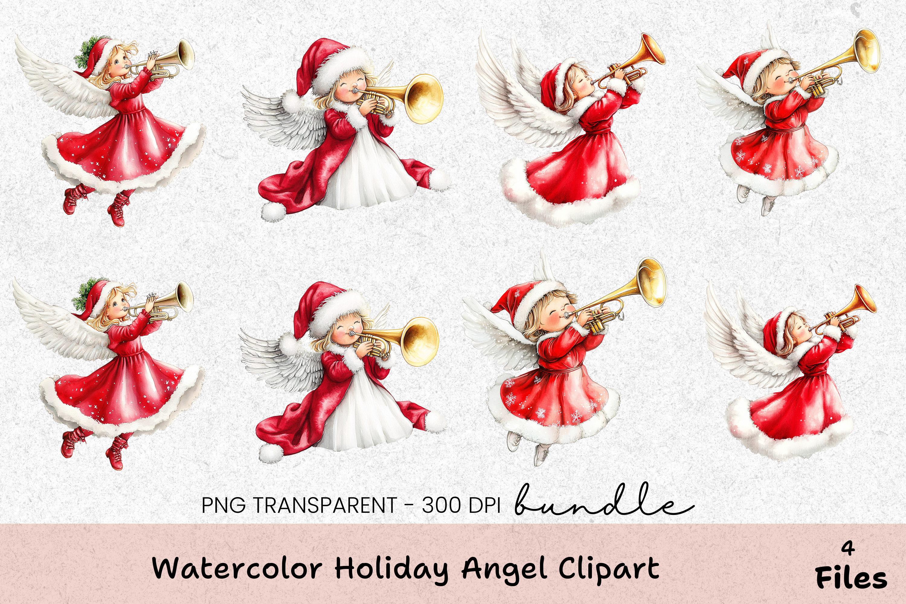Holiday Angel Clipart Bundle