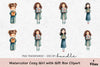 Cozy Girl Gift Box Clipart Bundle