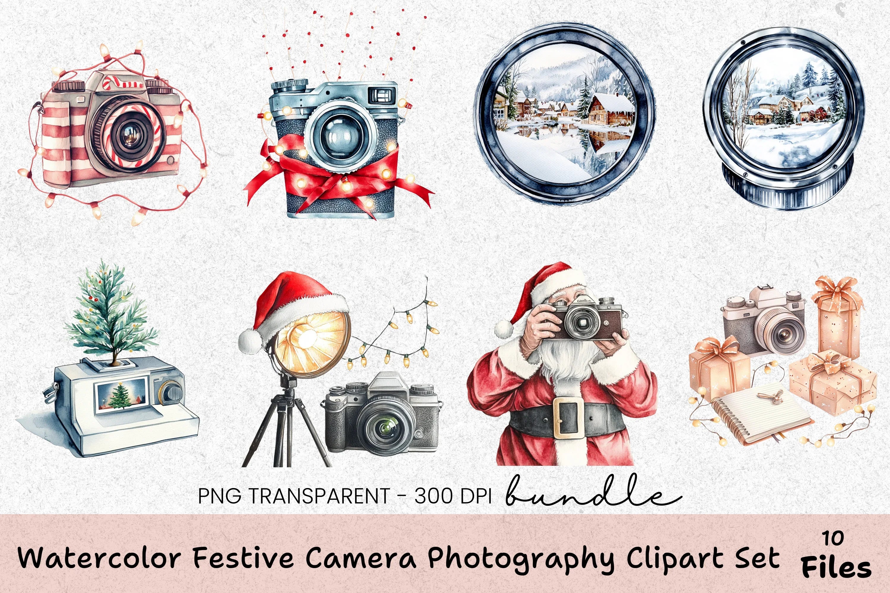 Festive Camera Photography Clipart Bundle - CraftNest - Digital Crafting and Art