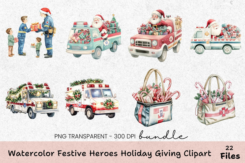 Festive Heroes Holiday Giving Clipart Bundle - CraftNest - Digital Crafting and Art