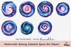 Galaxy Celestial Space Art Clipart Bundle - CraftNest - Digital Crafting and Art