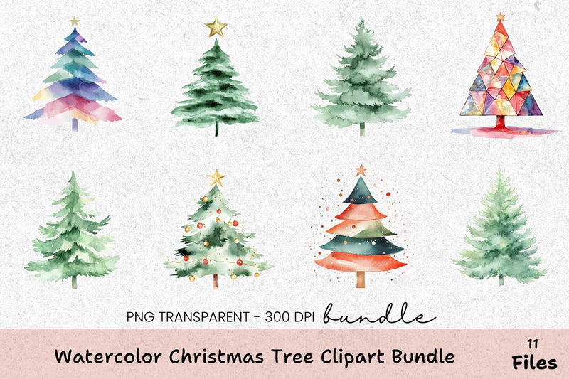 Christmas Tree Clipart Bundle - CraftNest - Digital Crafting and Art