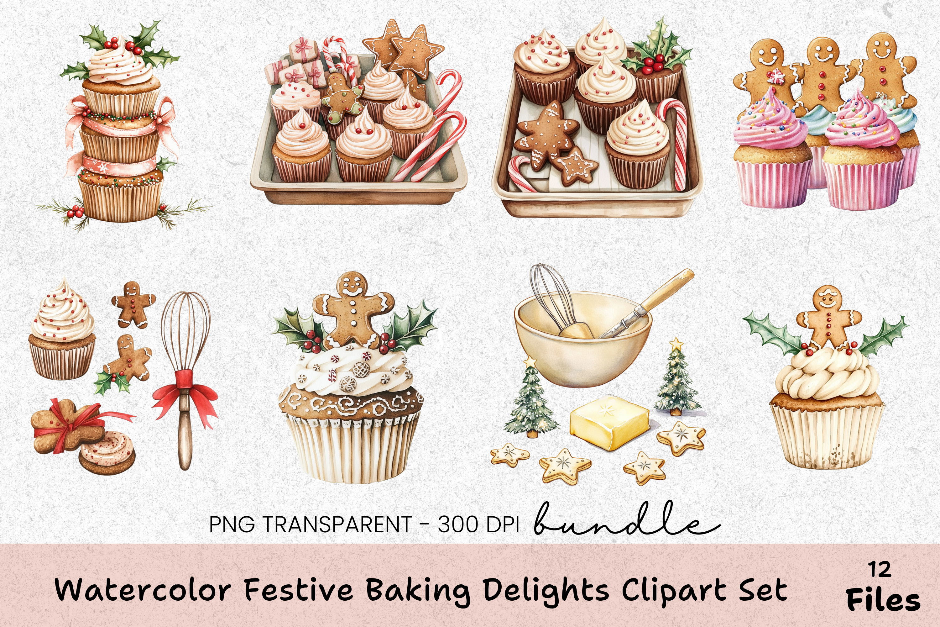 Festive Baking Delights Clipart Bundle