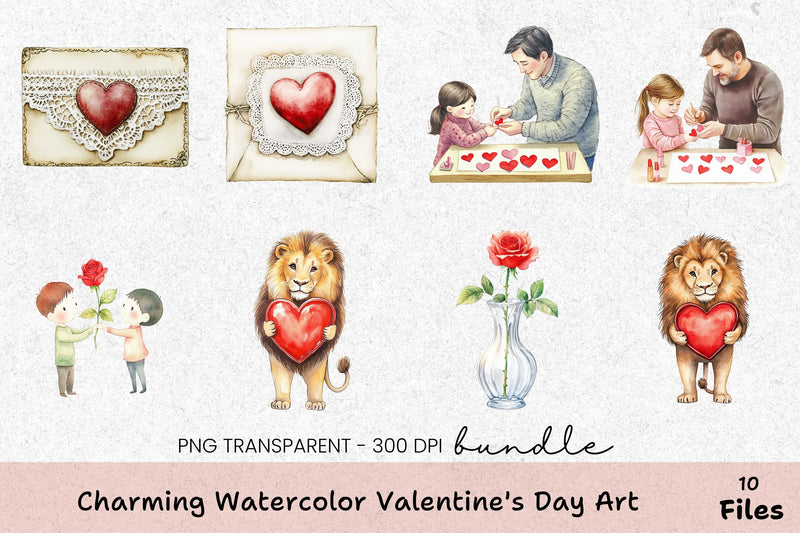 Sweet Valentine's Day Clipart Collection Bundle - CraftNest - Digital Crafting and Art
