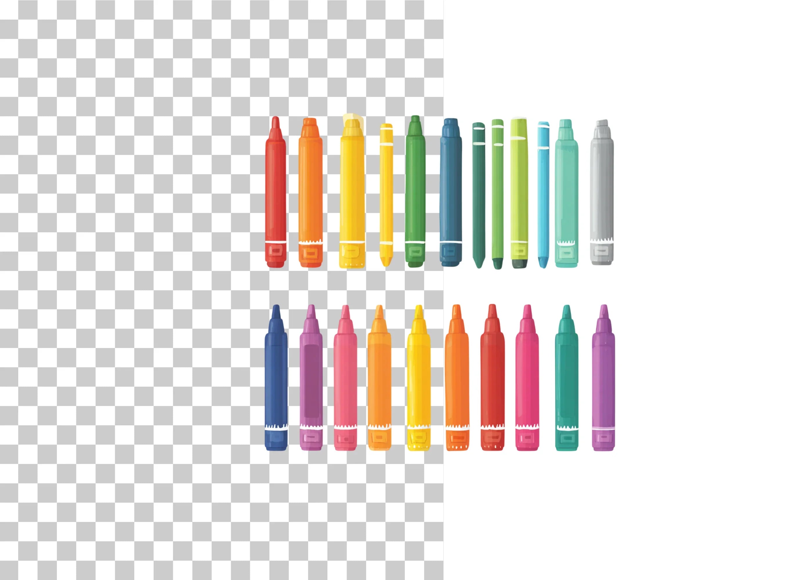 Cute Color Pencil Clipart Bundle - CraftNest - Digital Crafting and Art