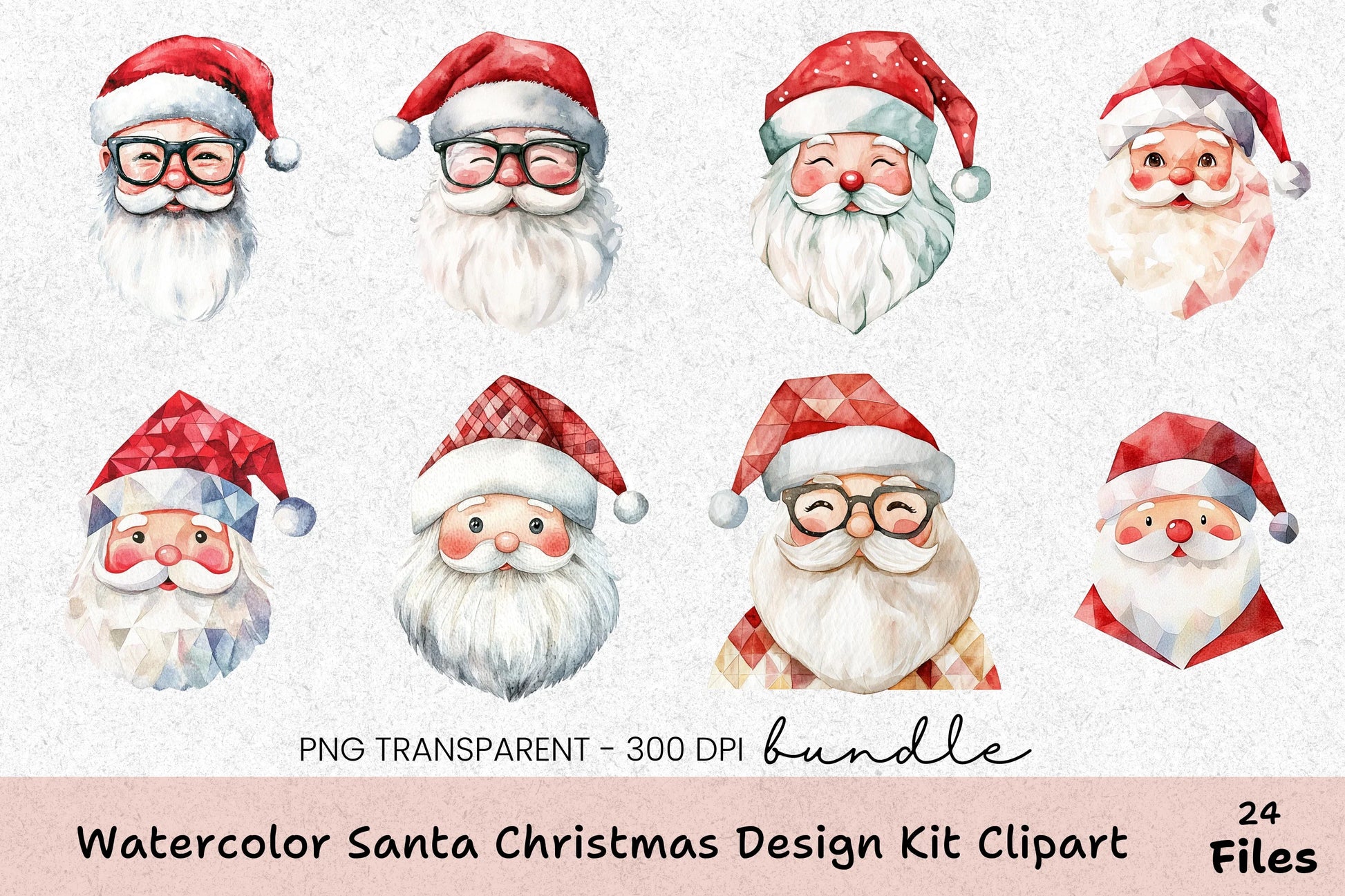 Santa Christmas Design Kit Clipart Bundle - CraftNest - Digital Crafting and Art