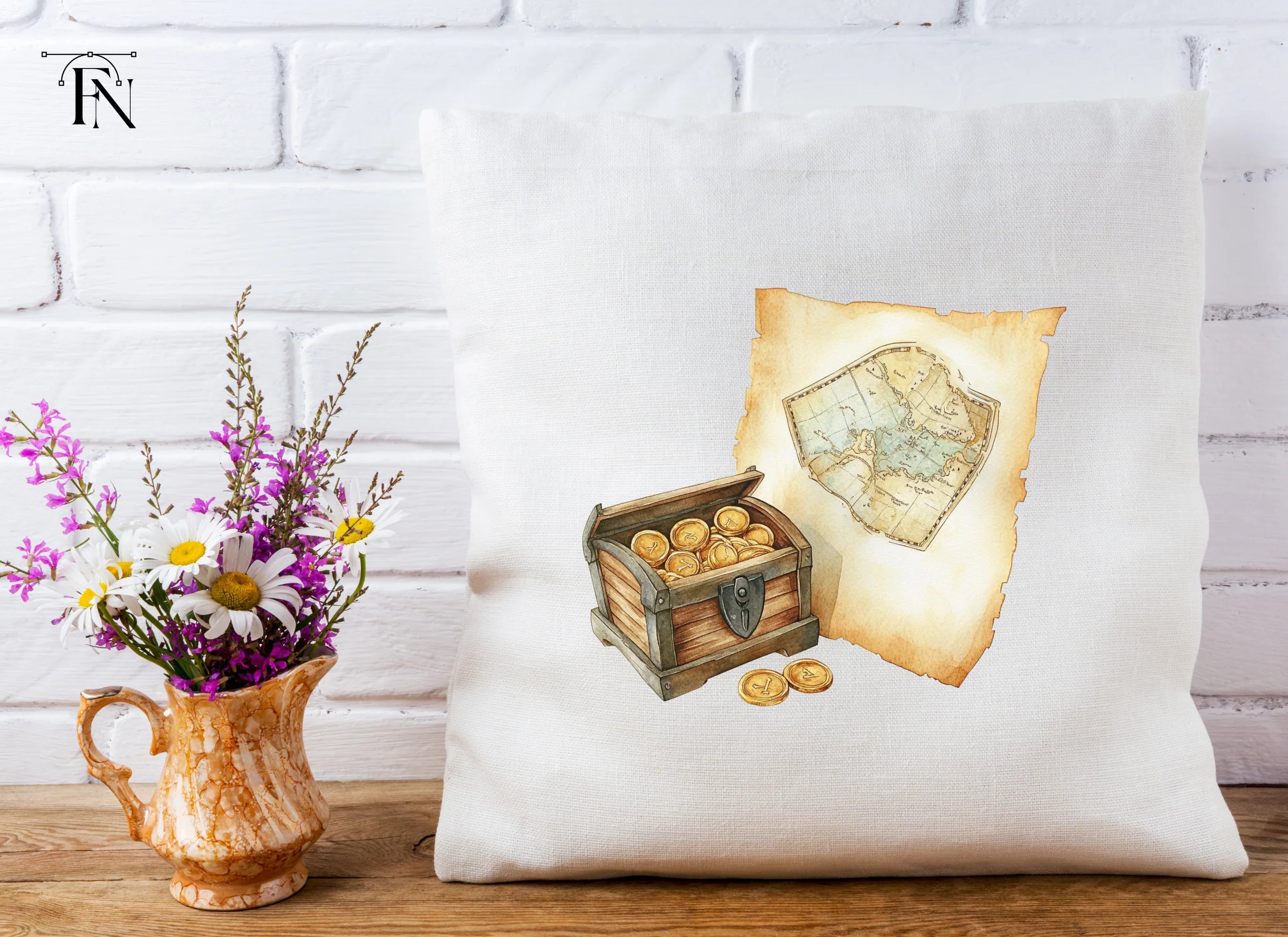 Treasure Map and Chest Clipart Bundle