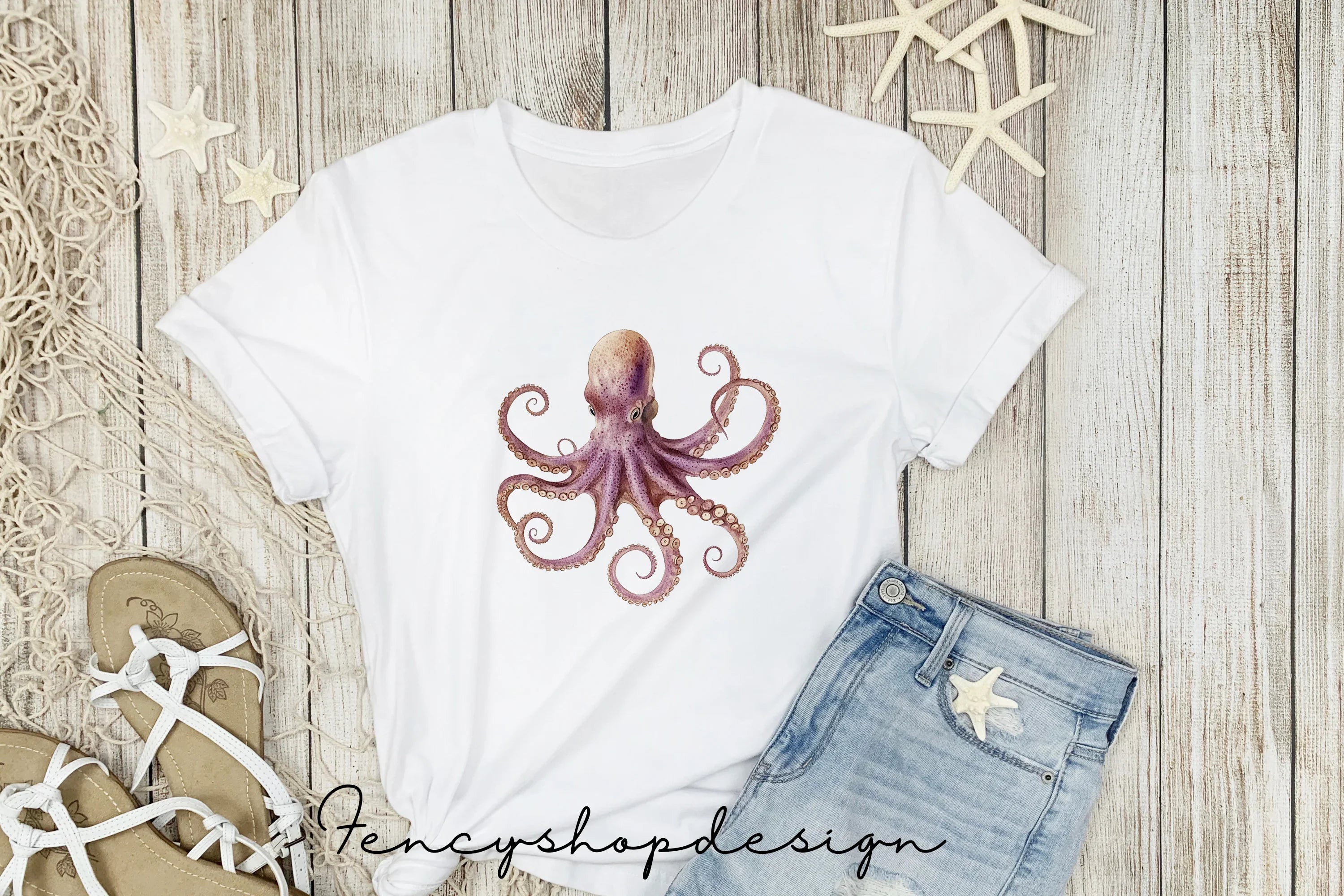 Cute Octopus Marine Clipart Bundle