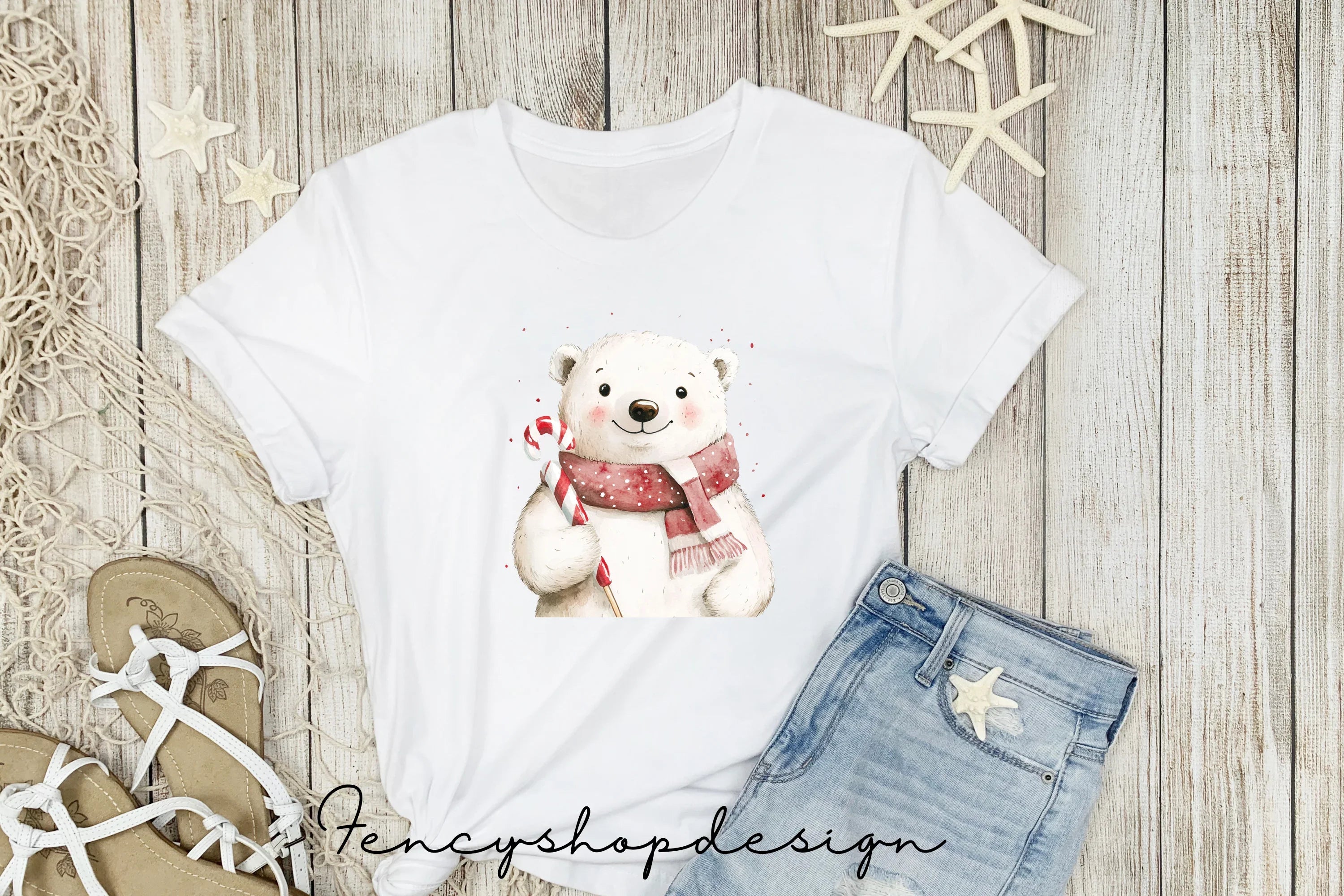 Christmas Polar Bear Clipart Bundle