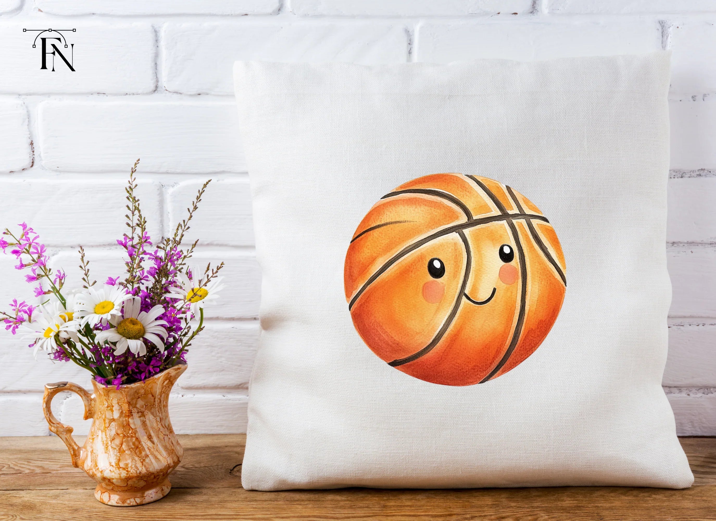 Cute Kawaii Basketball Clipart Bundle