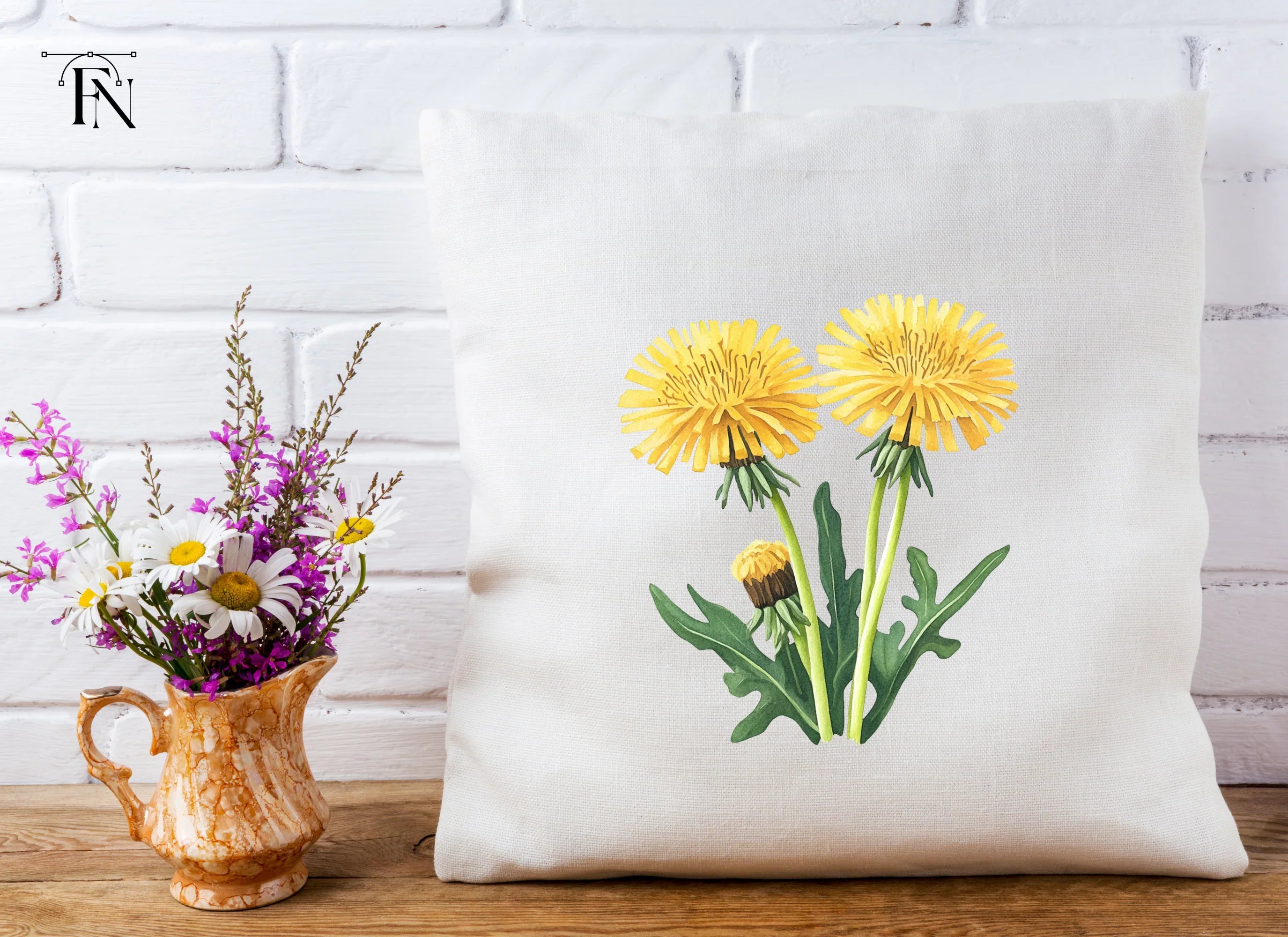 Vibrant Dandelion Blossom Clipart Bundle