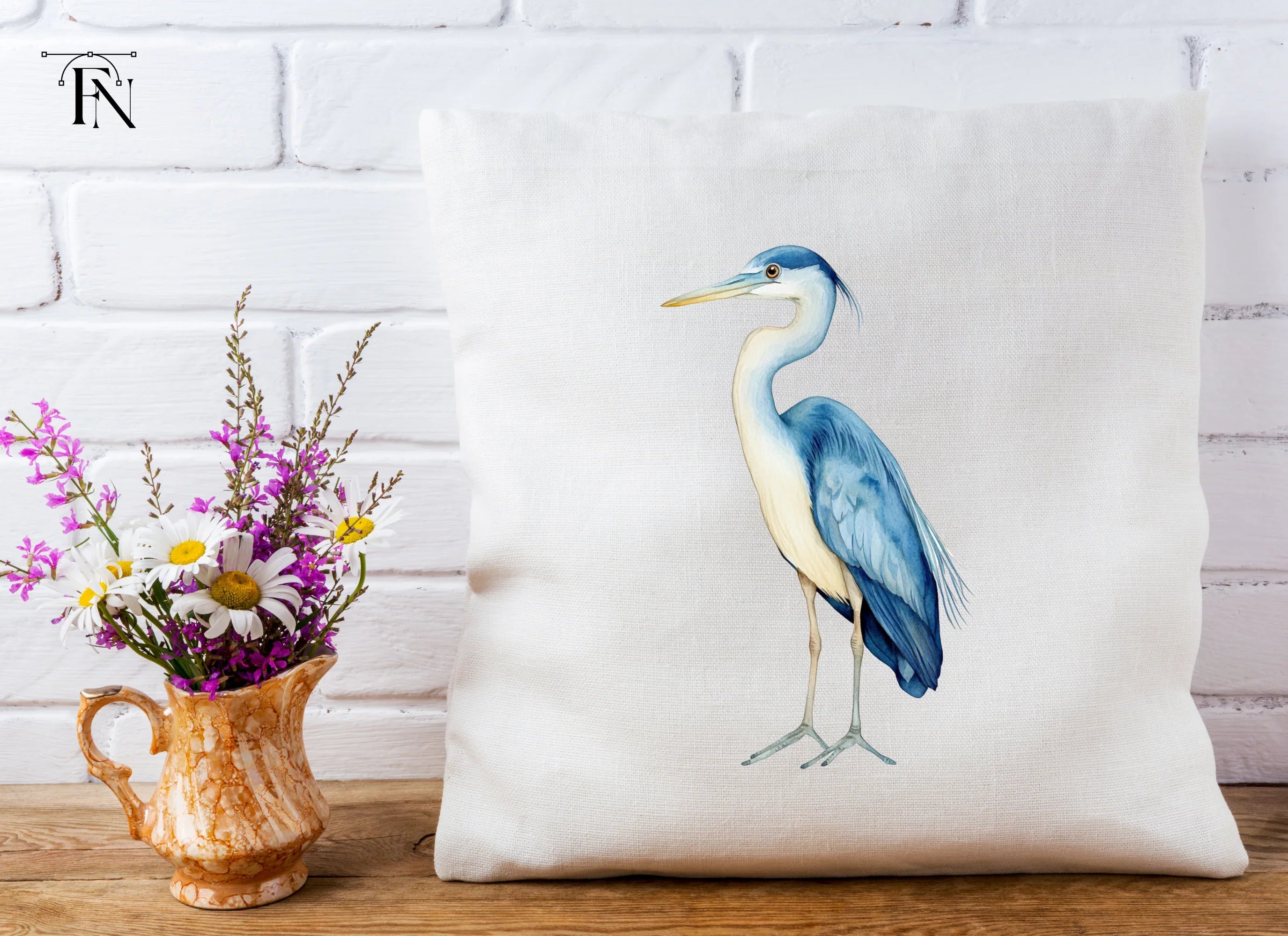 Elegant Blue Heron Clipart Bundle