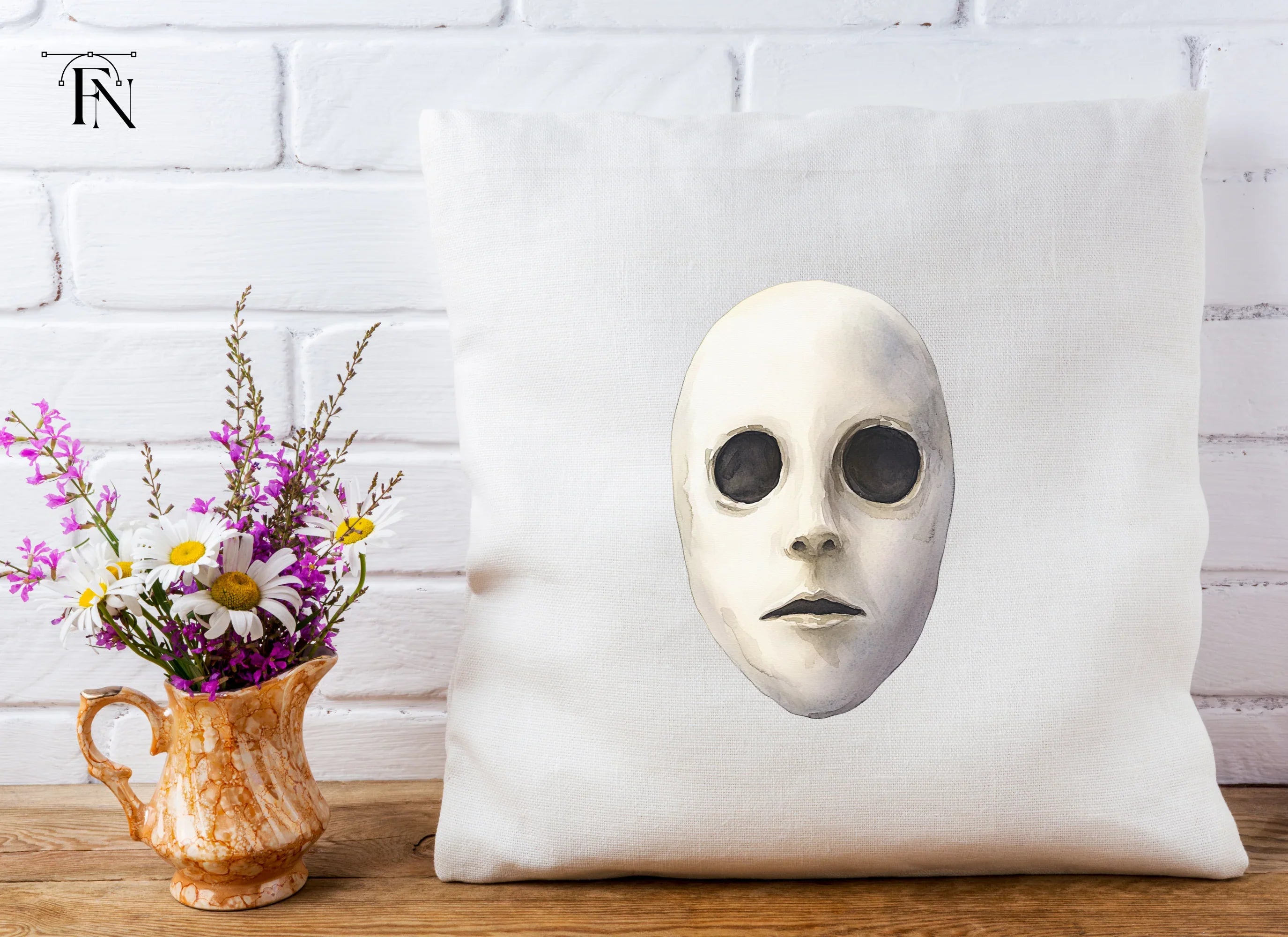Eerie White Mask Clipart Bundle