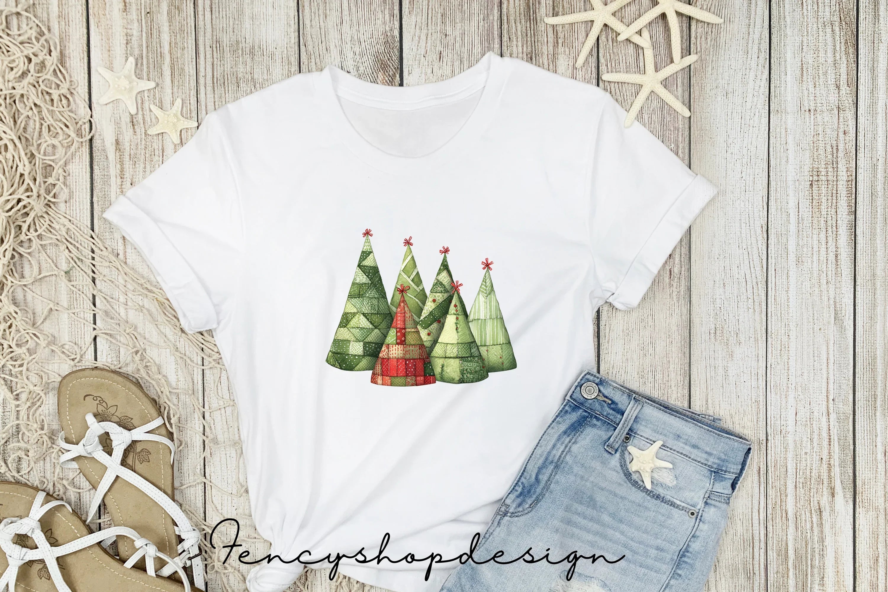 Charming Christmas Trees Clipart Bundle