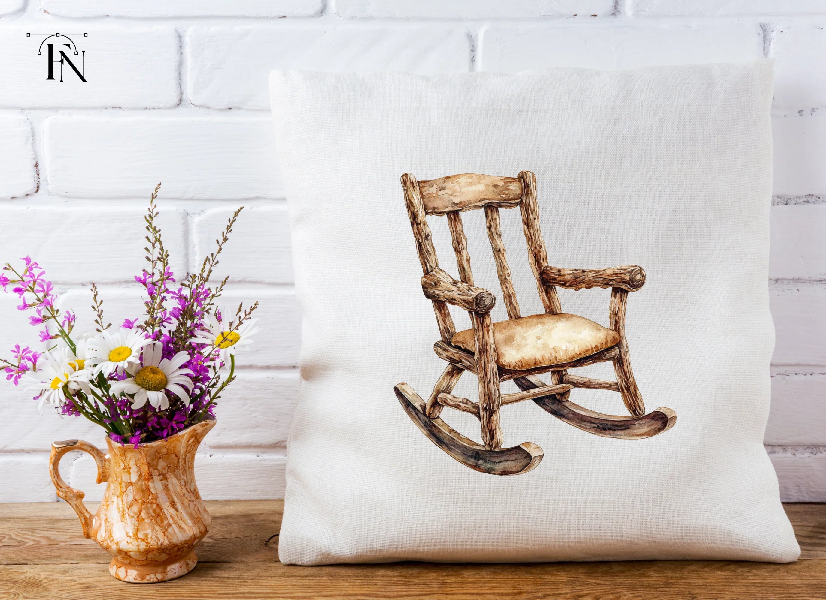 Vintage Rocking Chair Clipart Bundle