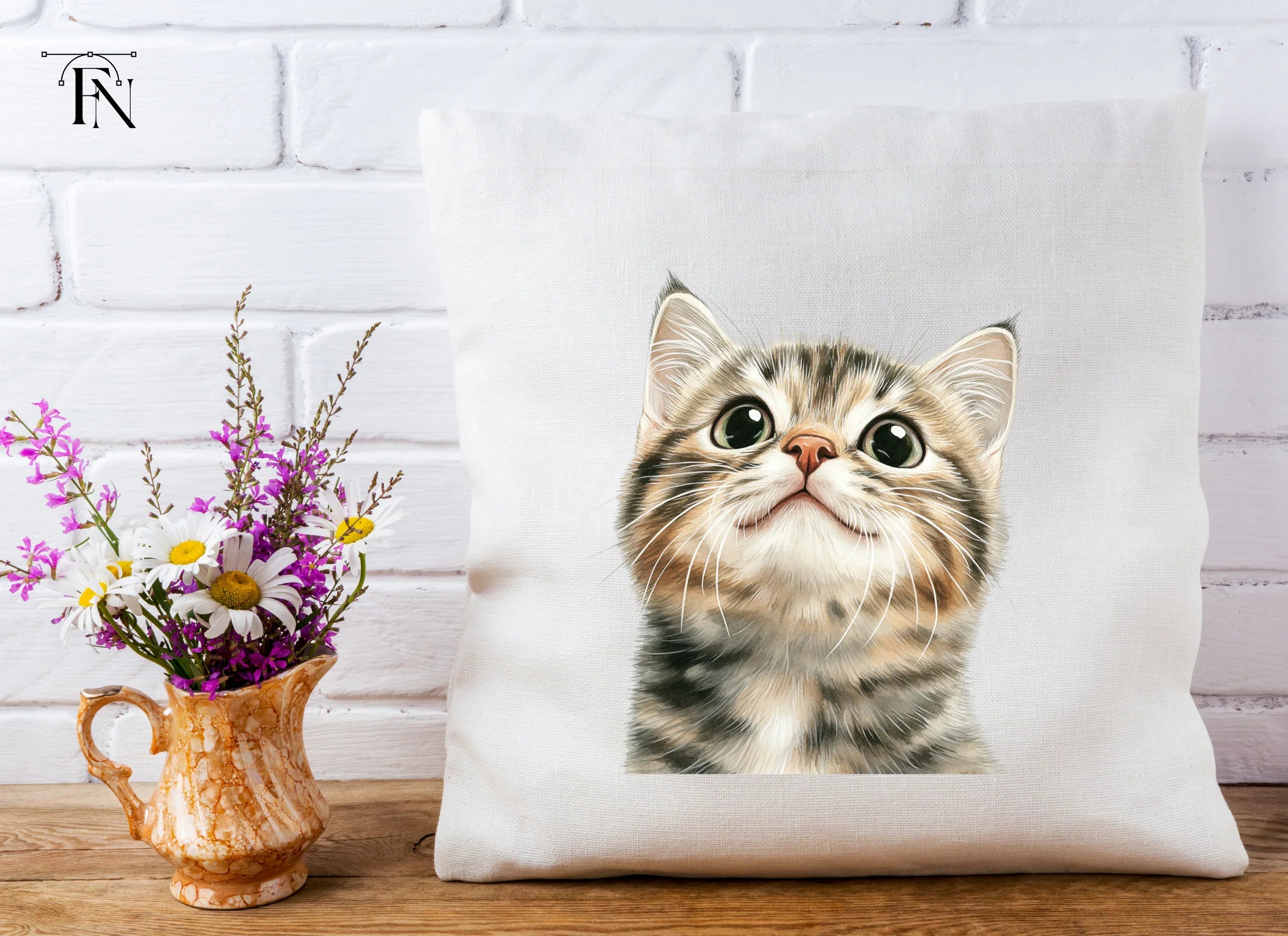 Cute Tabby Kitten Faces Clipart Bundle