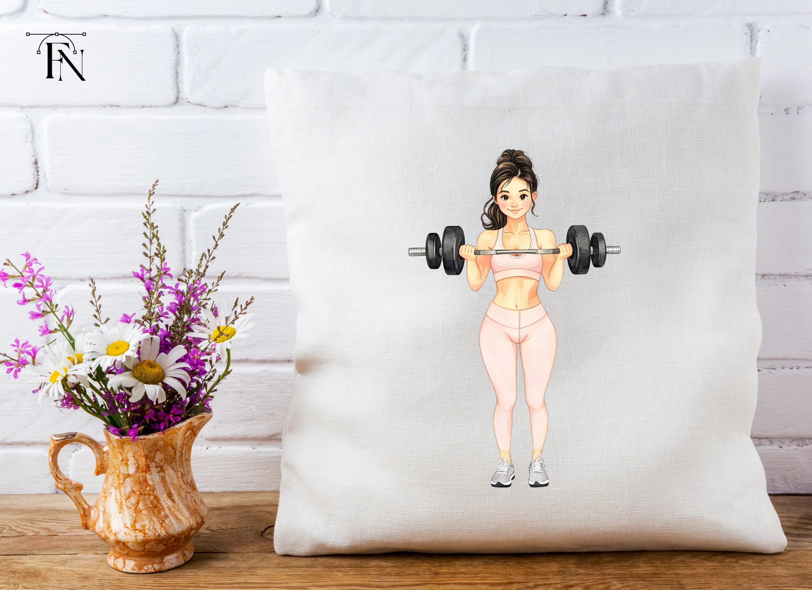 Pretty Girl Fitness Clipart Bundle