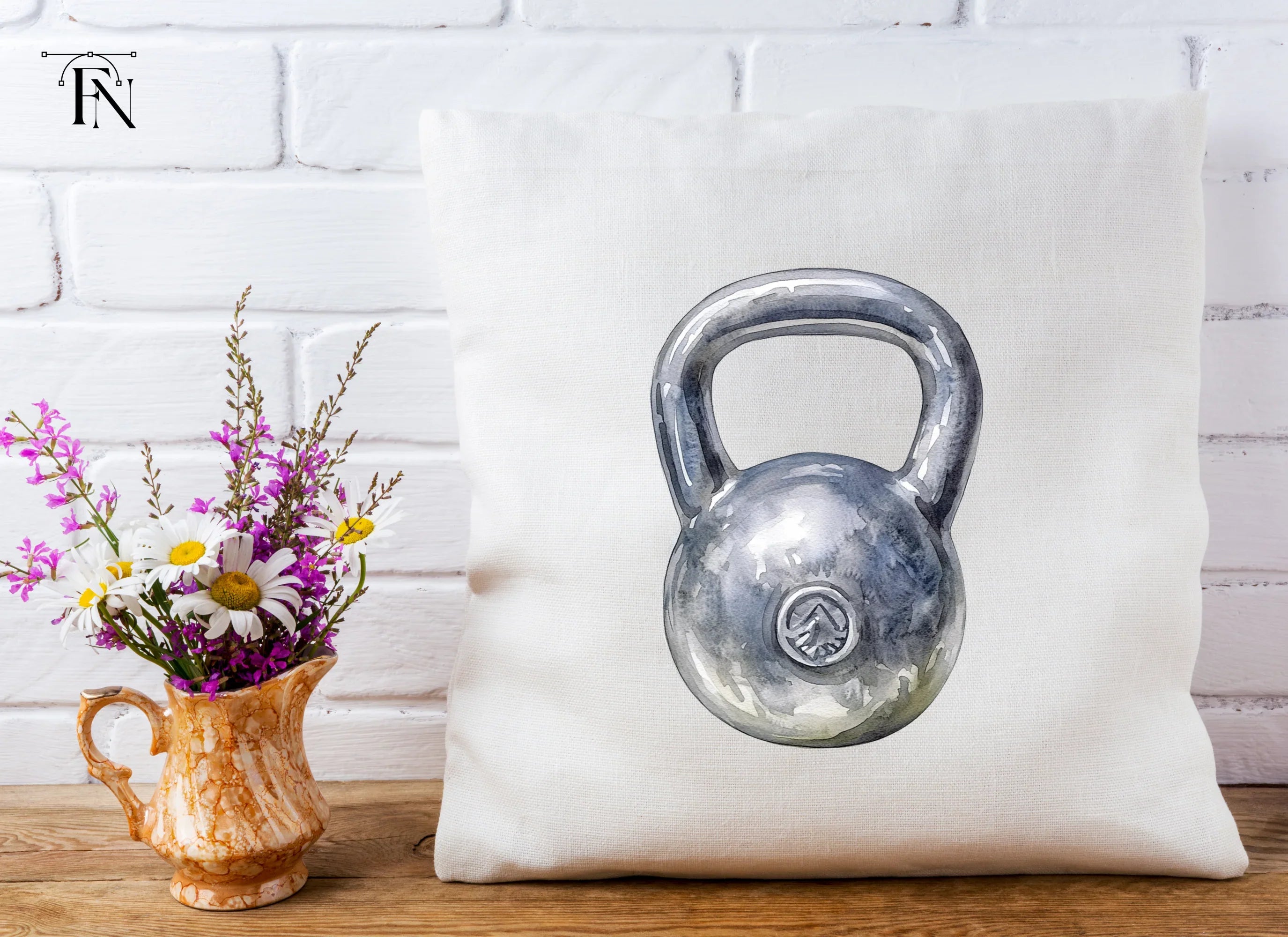 Kettlebell Fitness Clipart Bundle