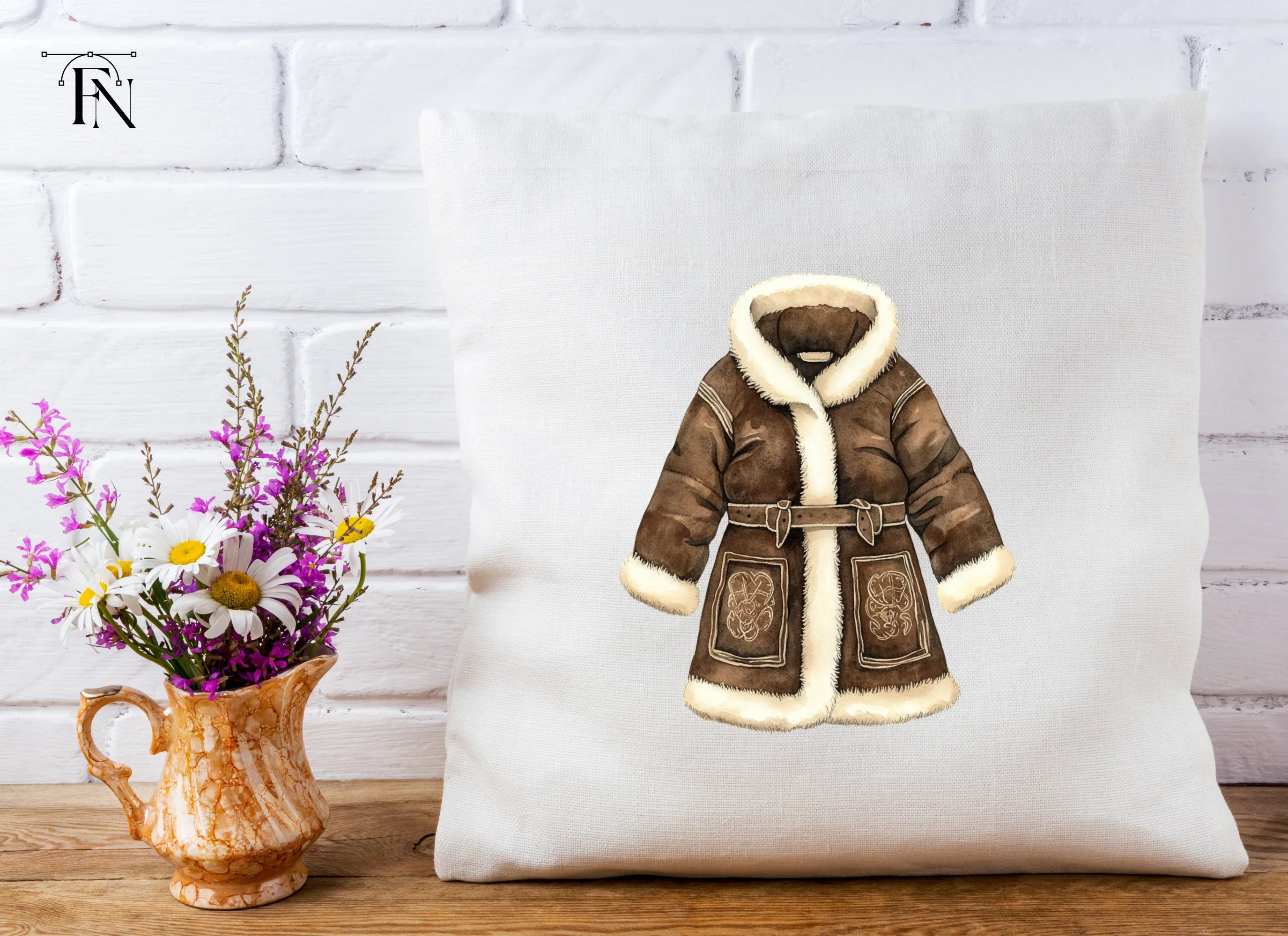 Rustic Winter Jackets Clipart Bundle