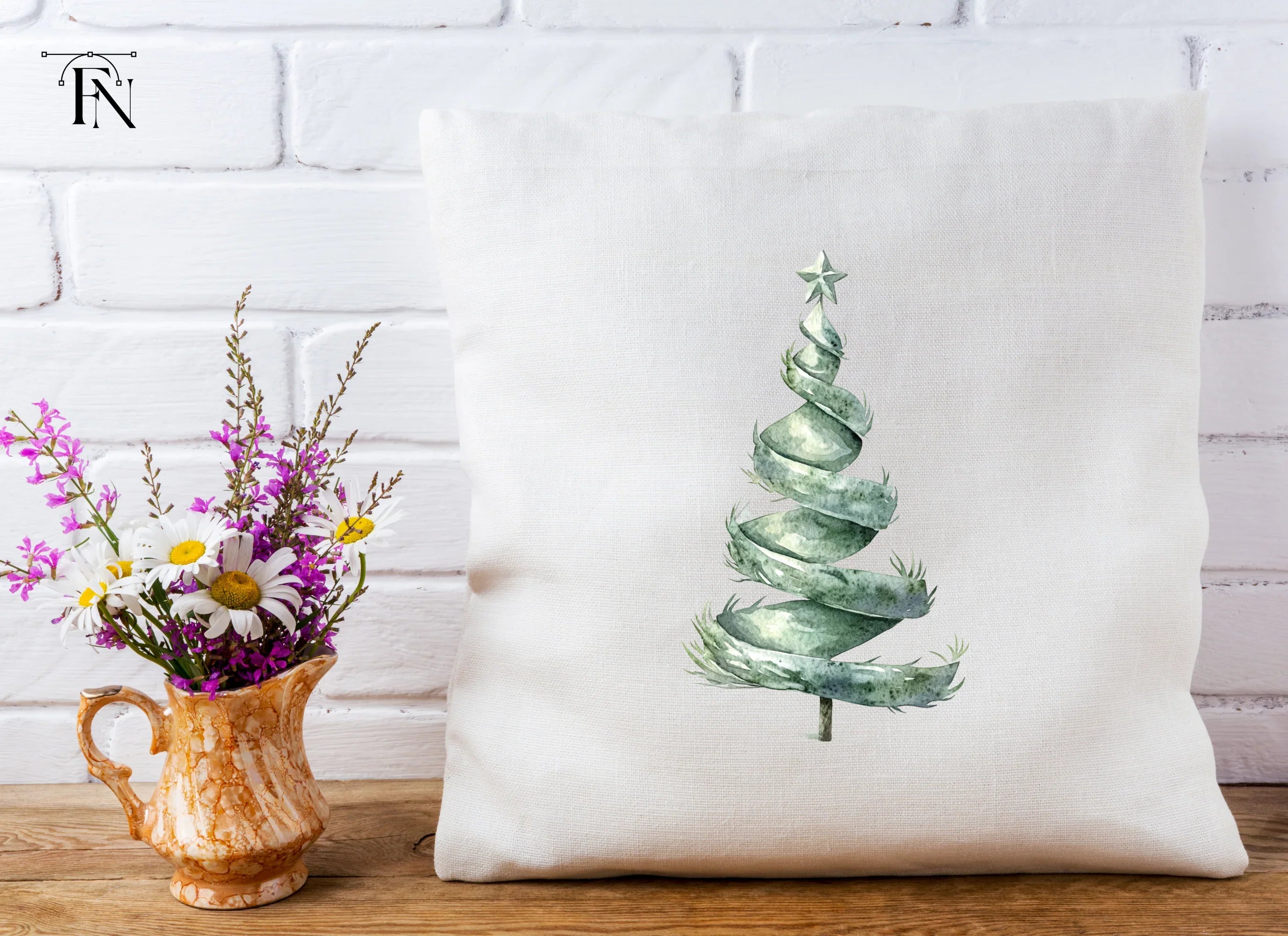 Spiral Christmas Tree Clipart Bundle