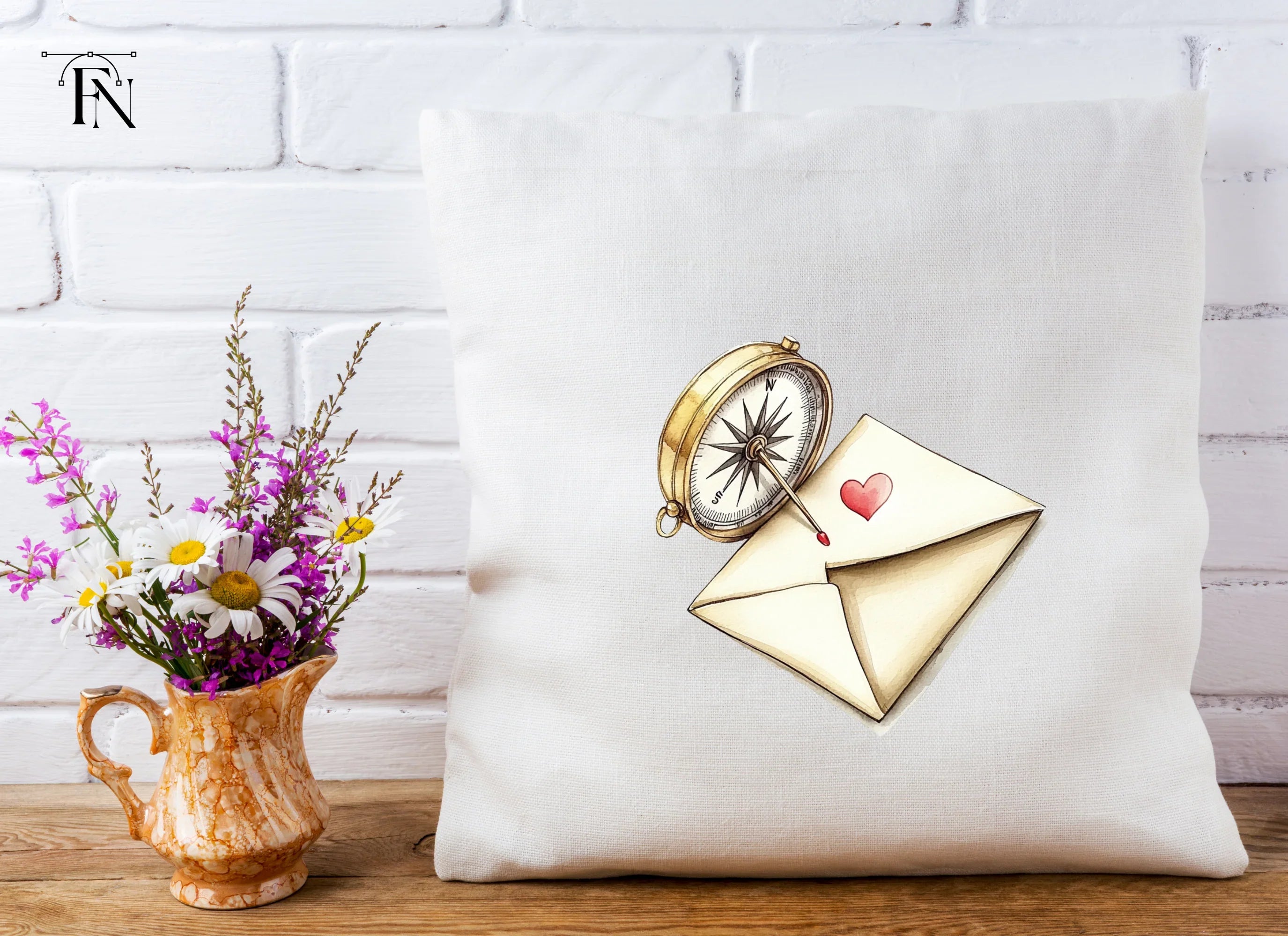 Love Letter Compass Clipart Bundle
