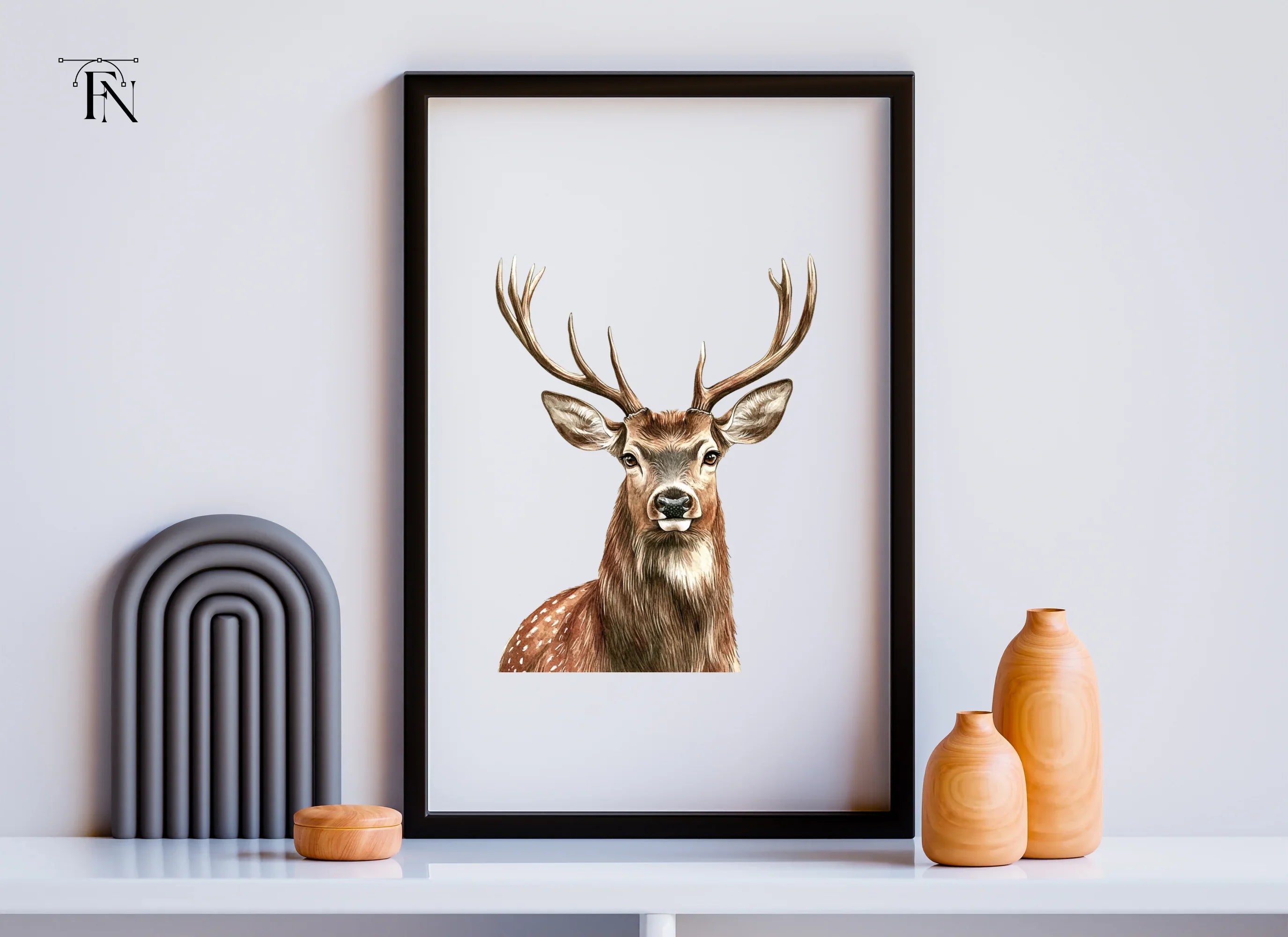 Majestic Deer Head Clipart Bundle