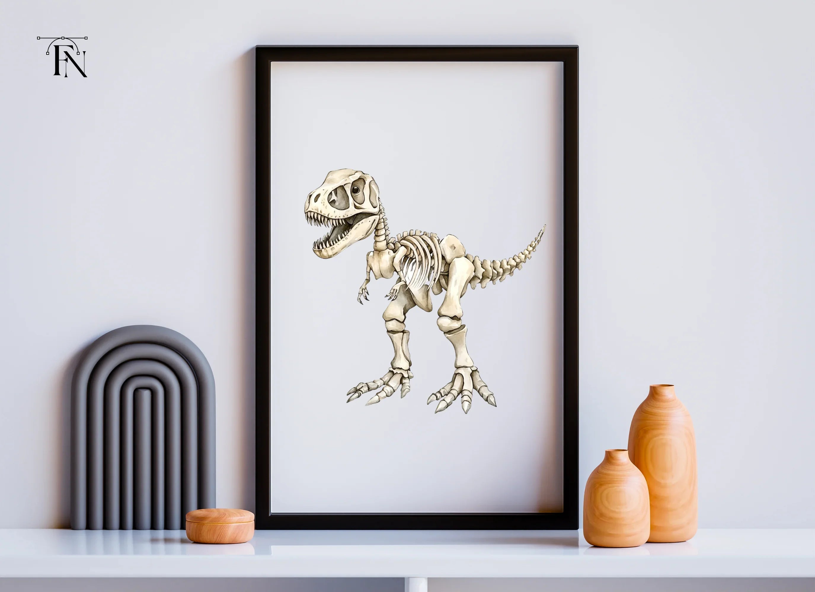 Rex Dinosaur Skeleton Clipart Bundle