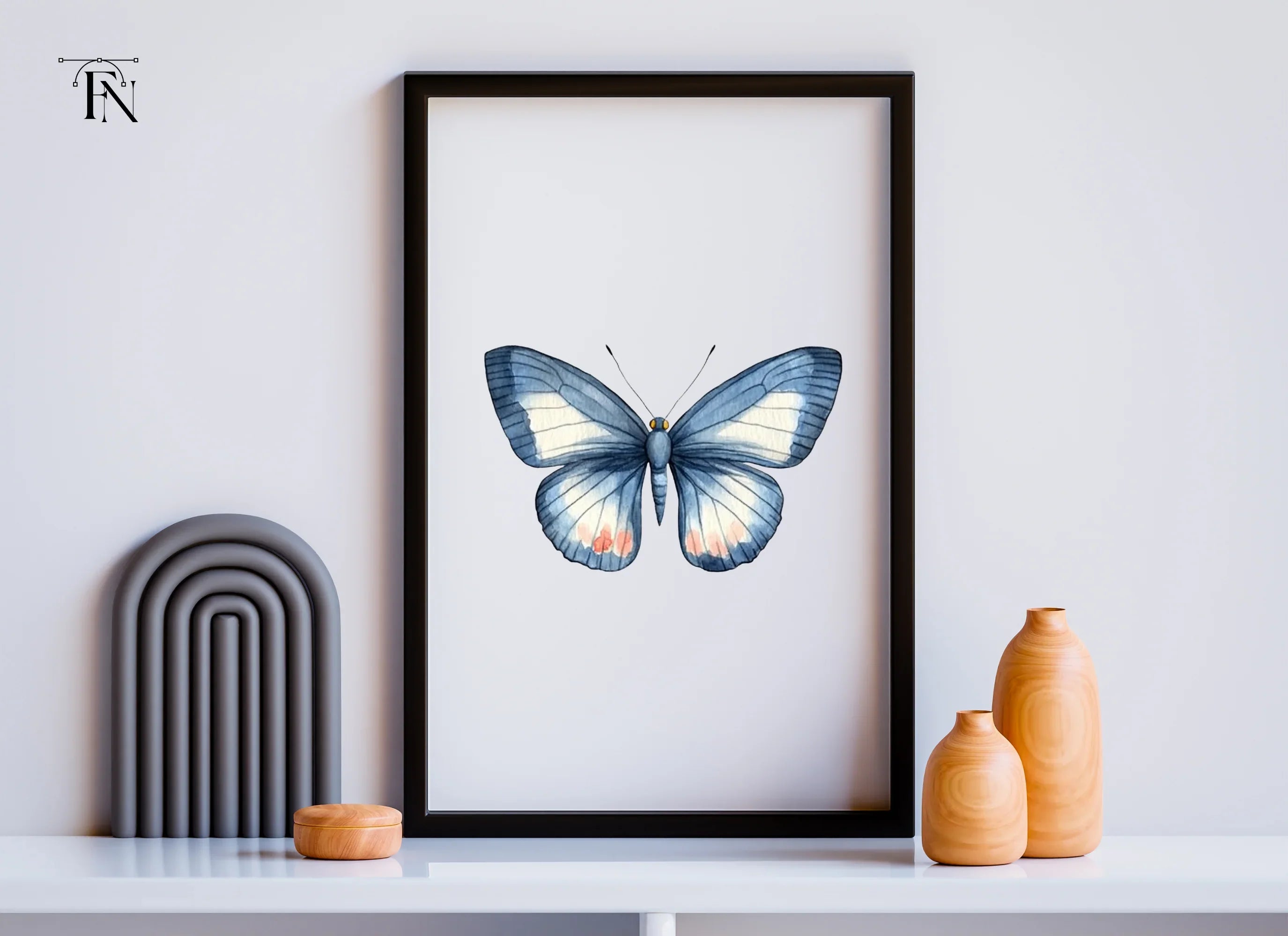 Vibrant Blue Butterfly Clipart Bundle