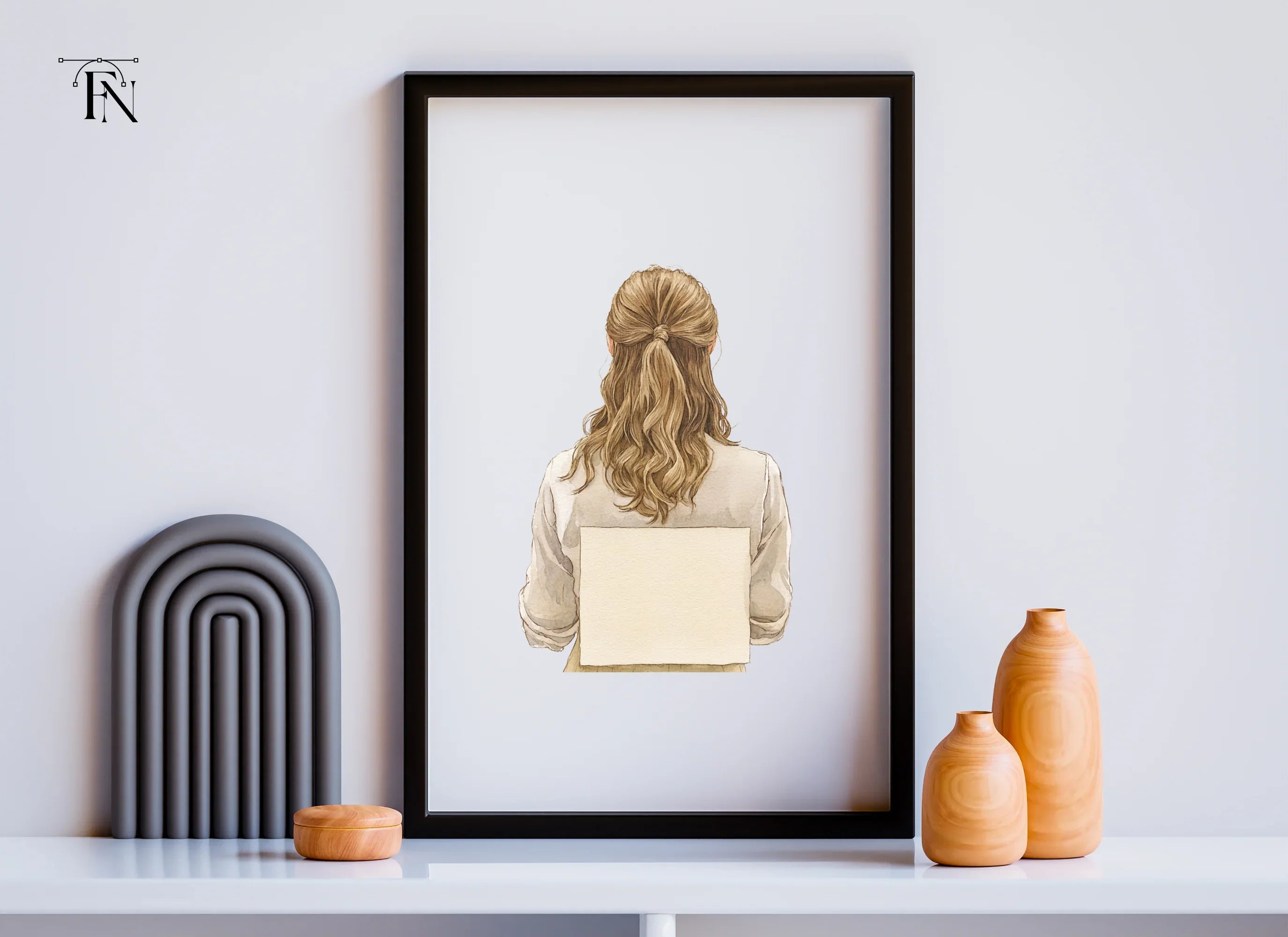 Blank Sign Woman Clipart Bundle