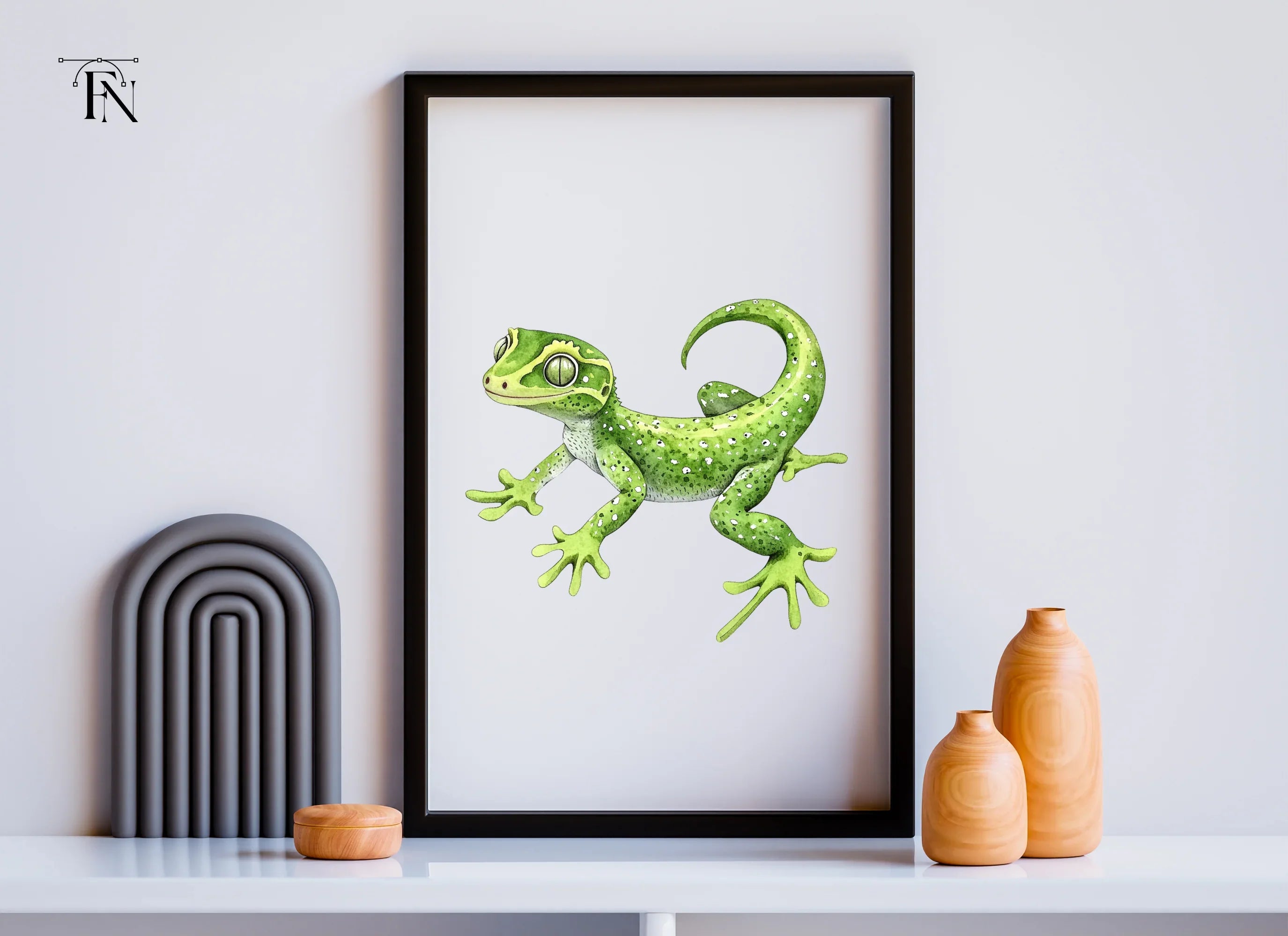 Playful Green Lizard Clipart Bundle