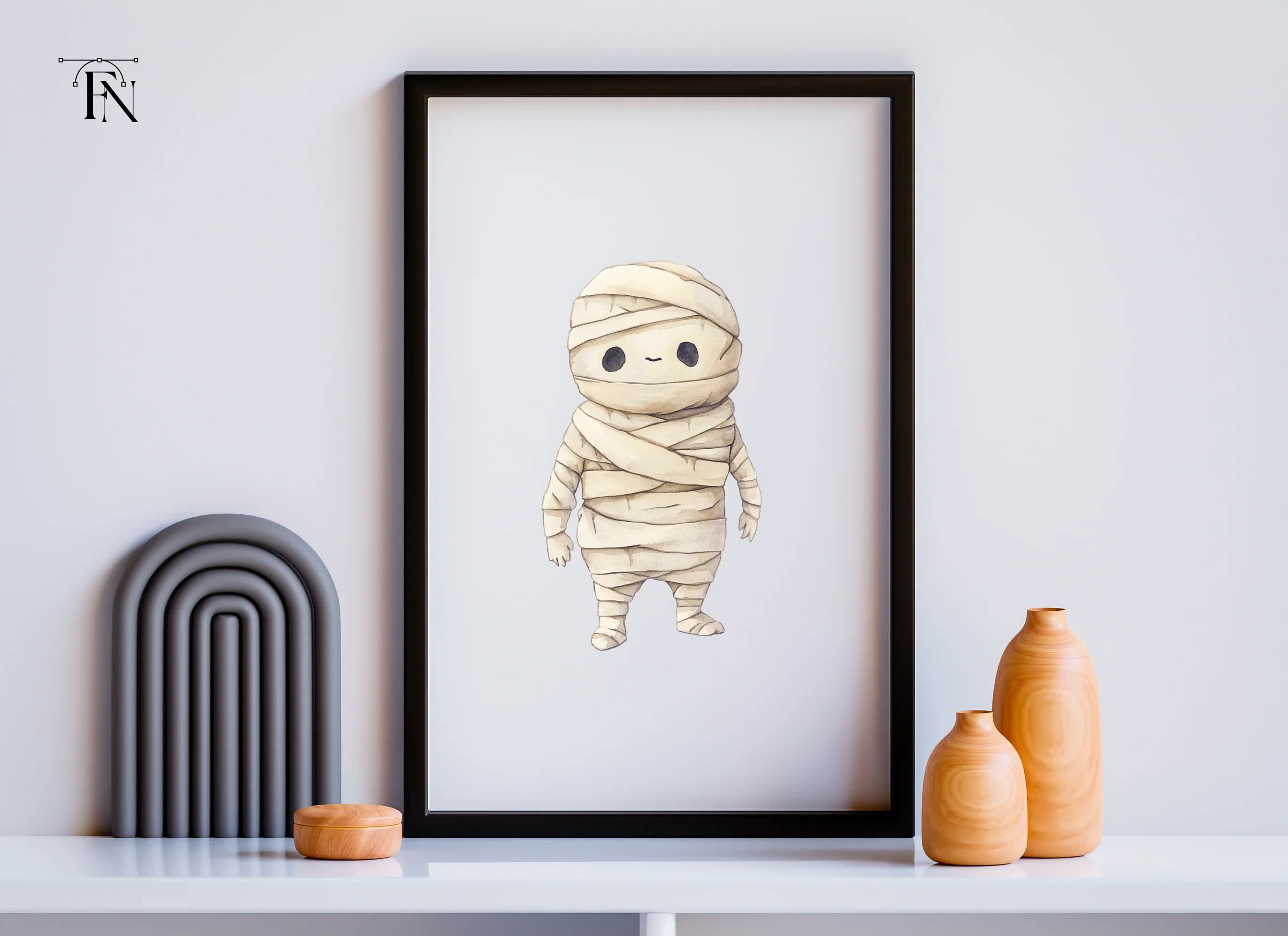 Cute Halloween Mummy Clipart Bundle