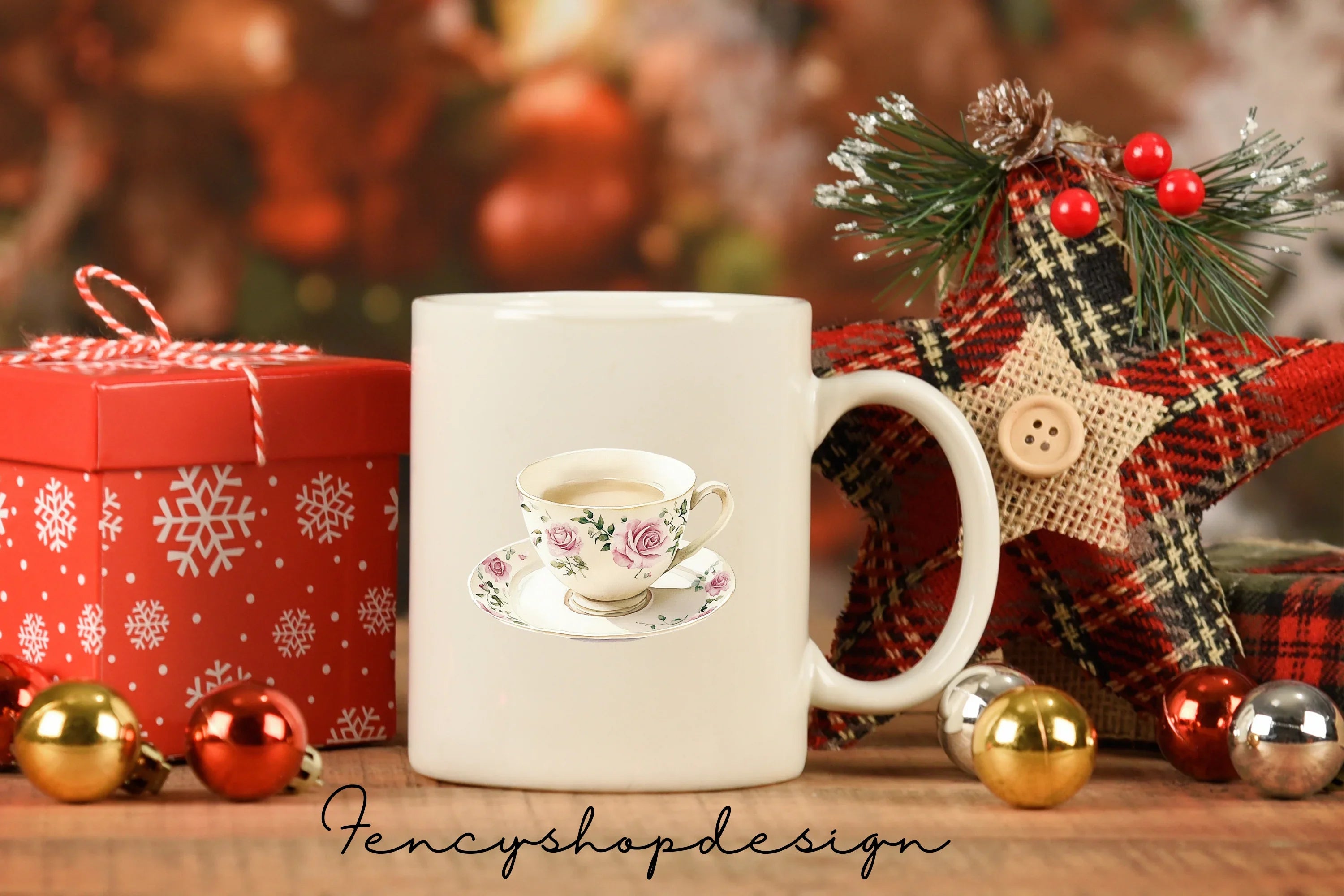 Vintage Floral Teacups Clipart Bundle