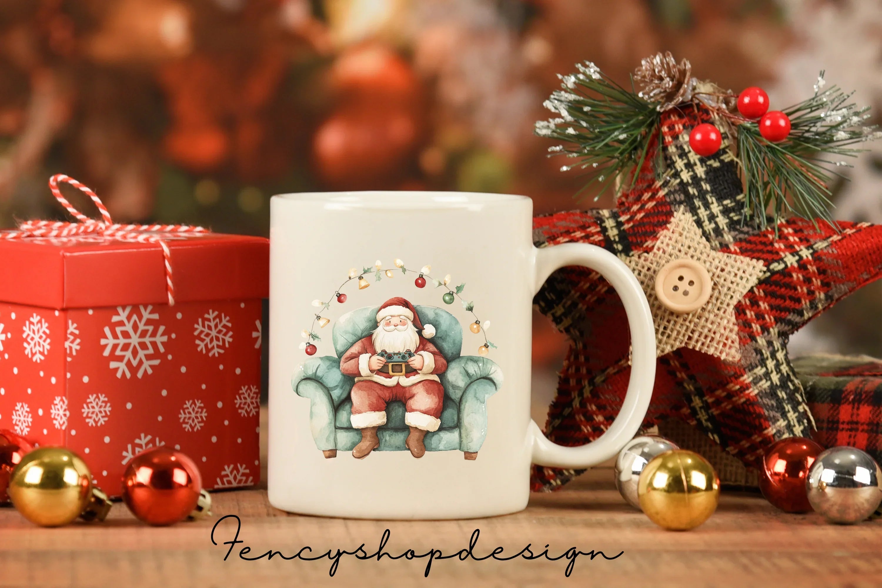 Santa Claus Gaming Clipart Bundle