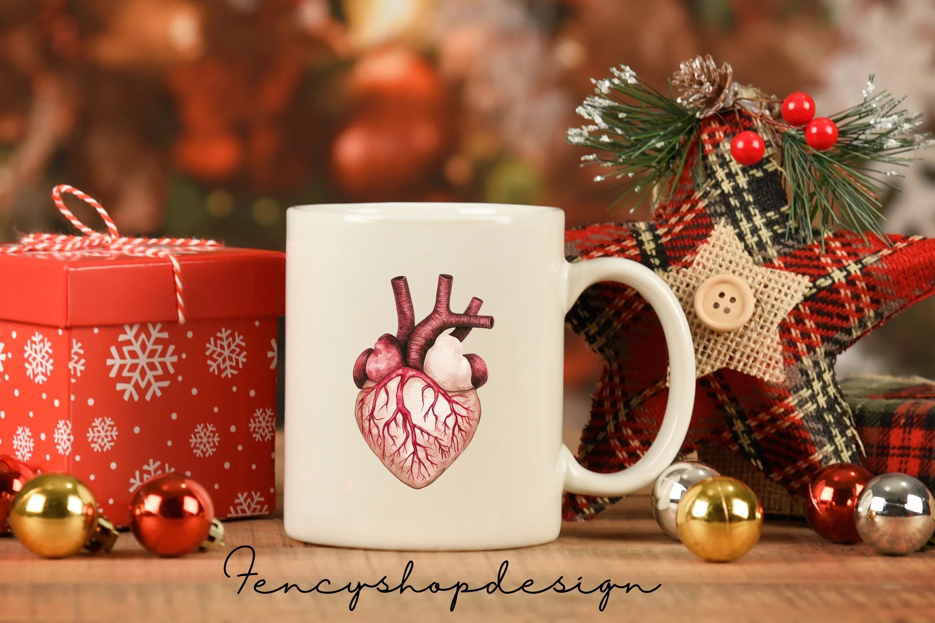 Realistic Anatomical Human Hearts Clipart Bundle