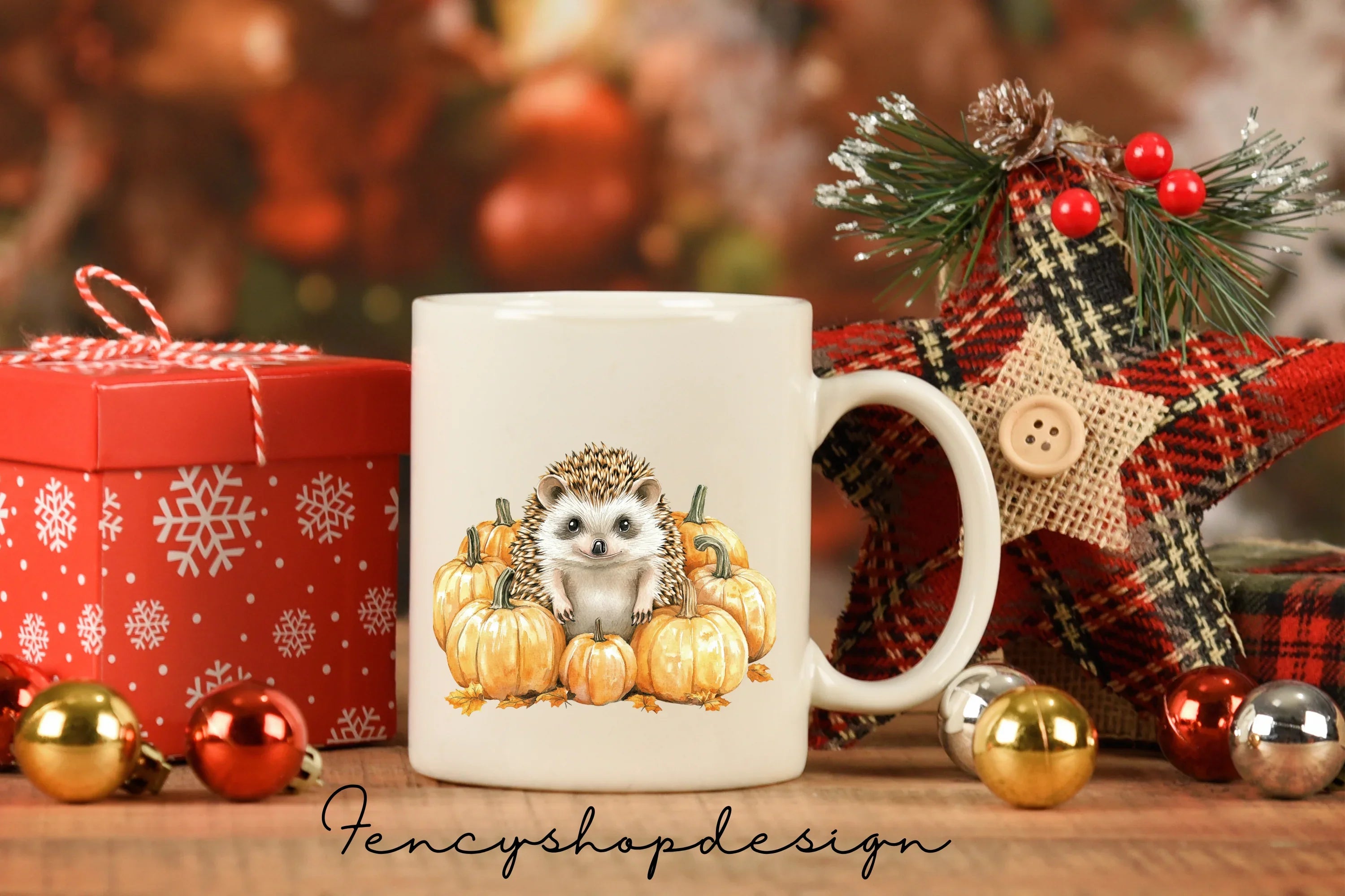 Cute Hedgehog Autumn Clipart Bundle